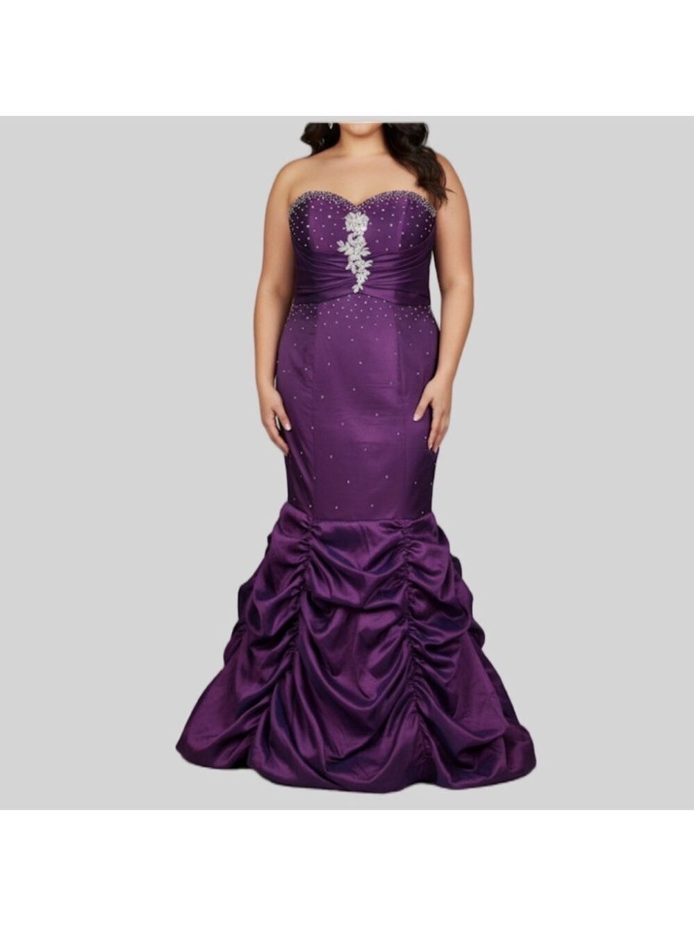 Purple Crystal Mermaid Ballgown Size 12-14
